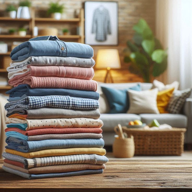 Fresh laundry ready for wash and fold